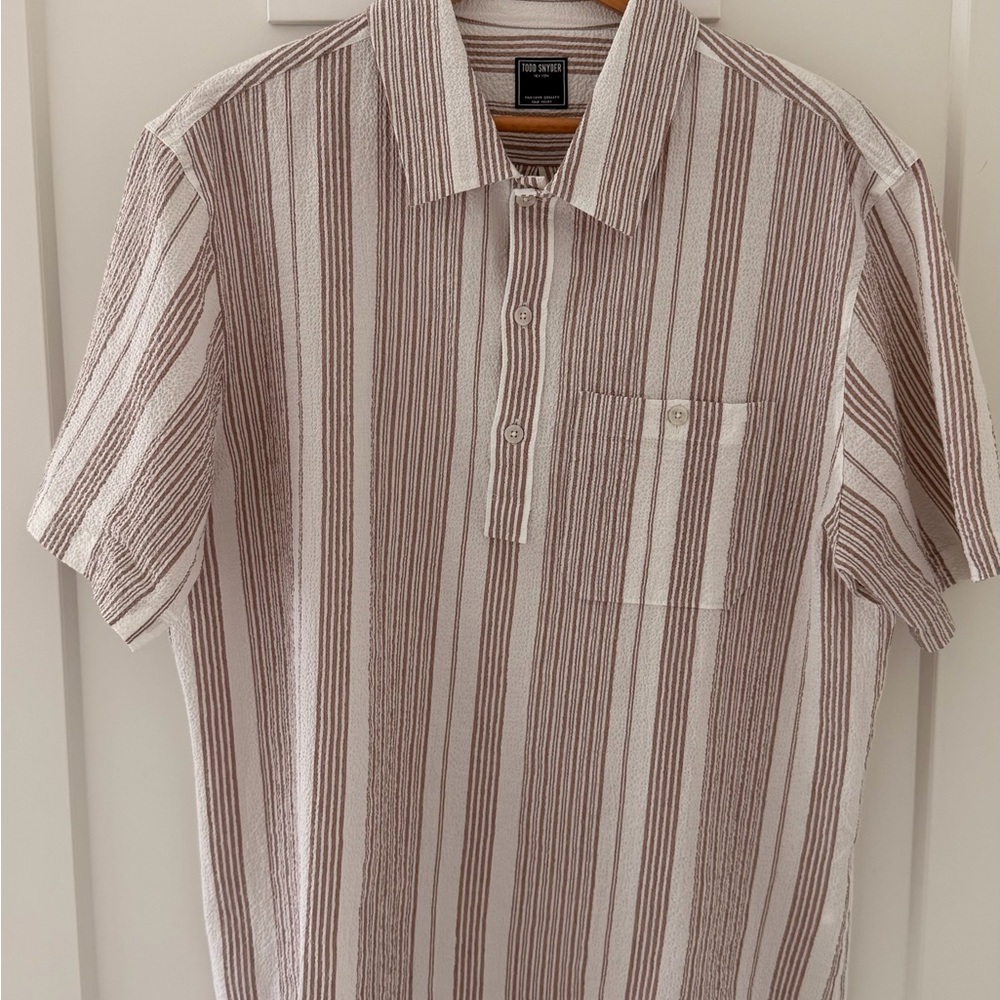 Todd Snyder Striped Seersucker Button Down Shirt - Never Worn